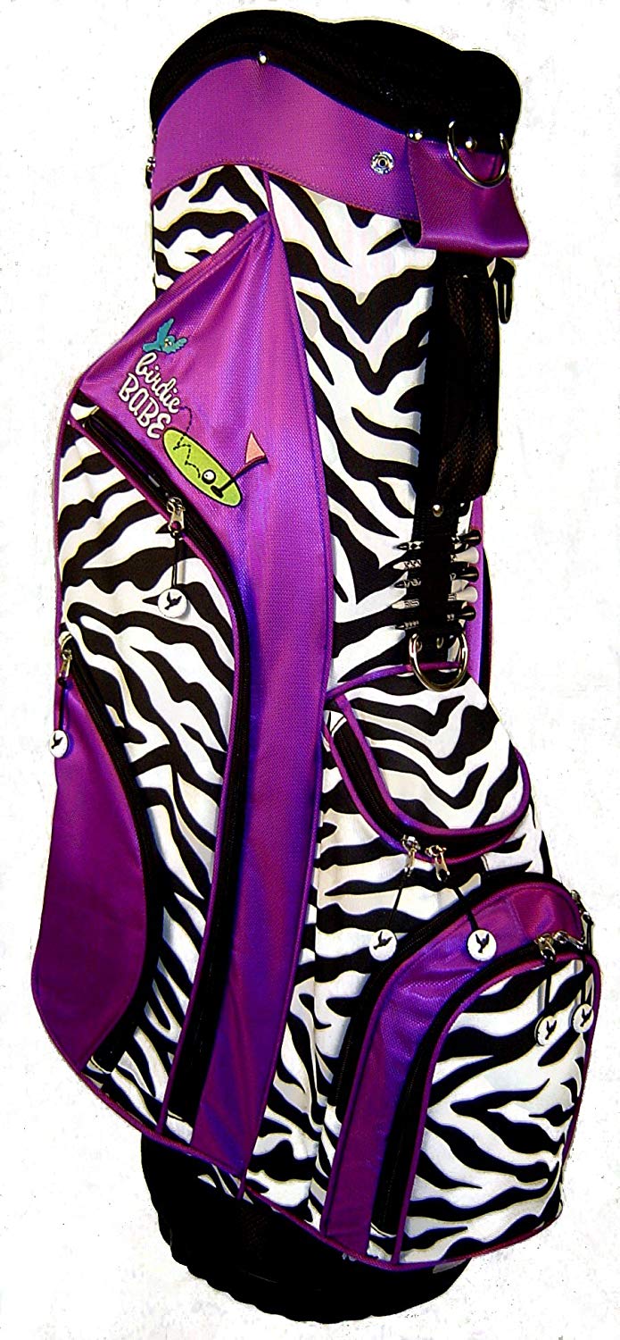 Birdie Babe Ladies Purple Zebra Hybrid Golf Stand Bags