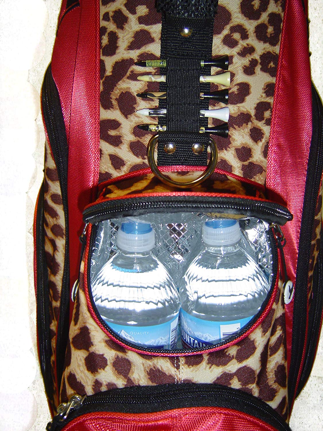 Birdie Babe Ladies Red Leopard Hybrid Golf Stand Bags